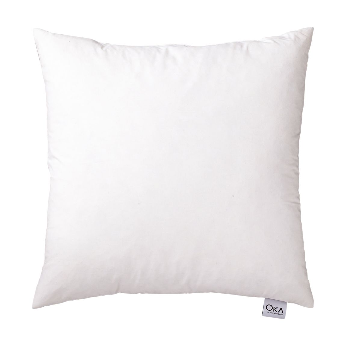 Square Duck Feather-Filled 46cm Cushion Pad, White main product photo