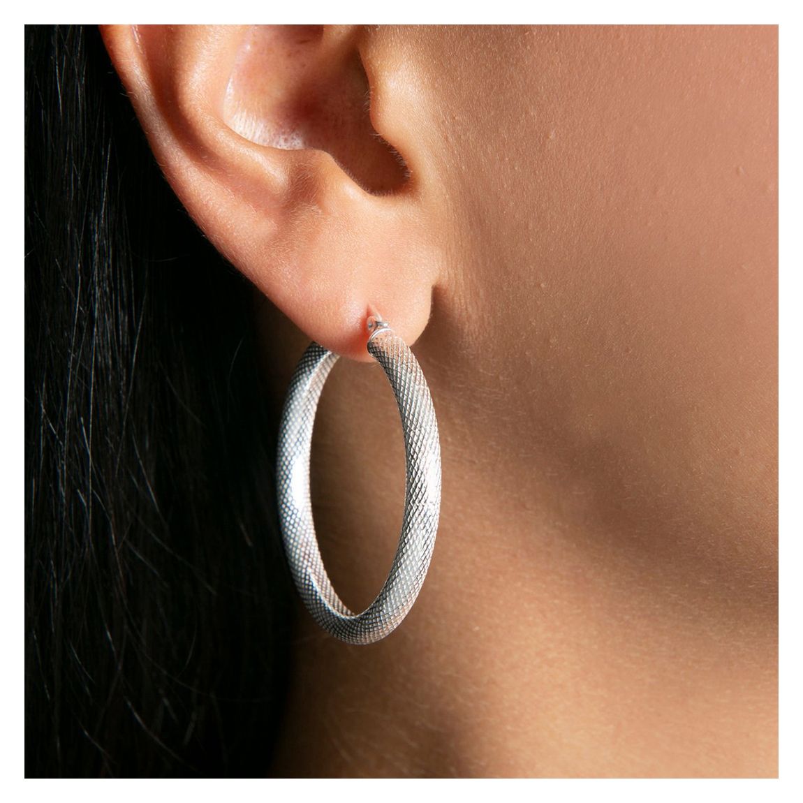 Silver Hoop Earring main product photo