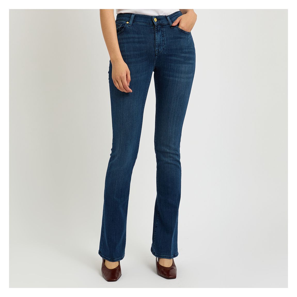 Mid Indigo Bootcut Stretch Jeans main product photo