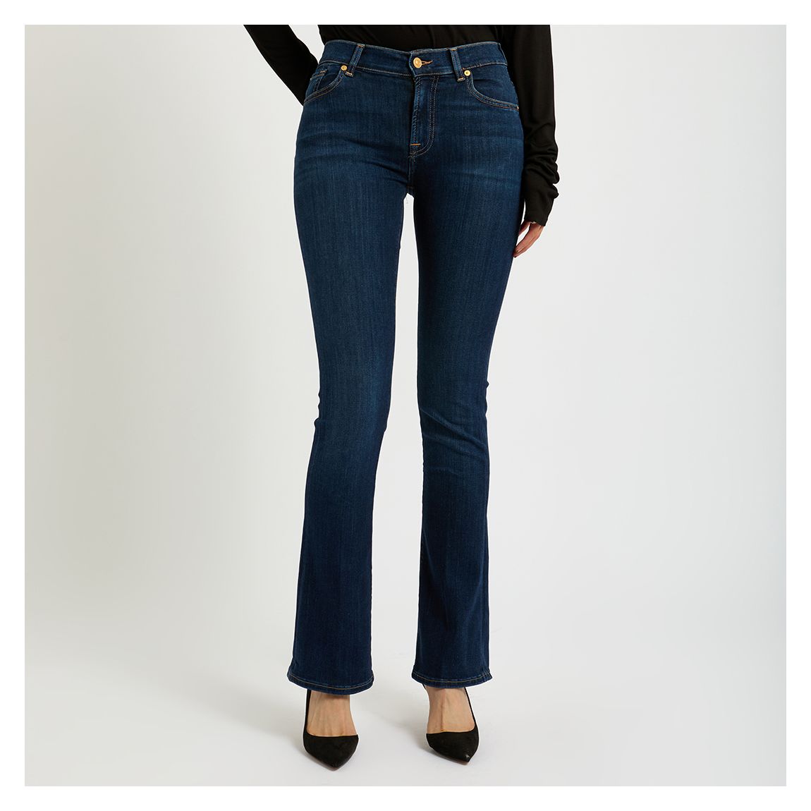 Dark Indigo Bootcut Stretch Jeans main product photo