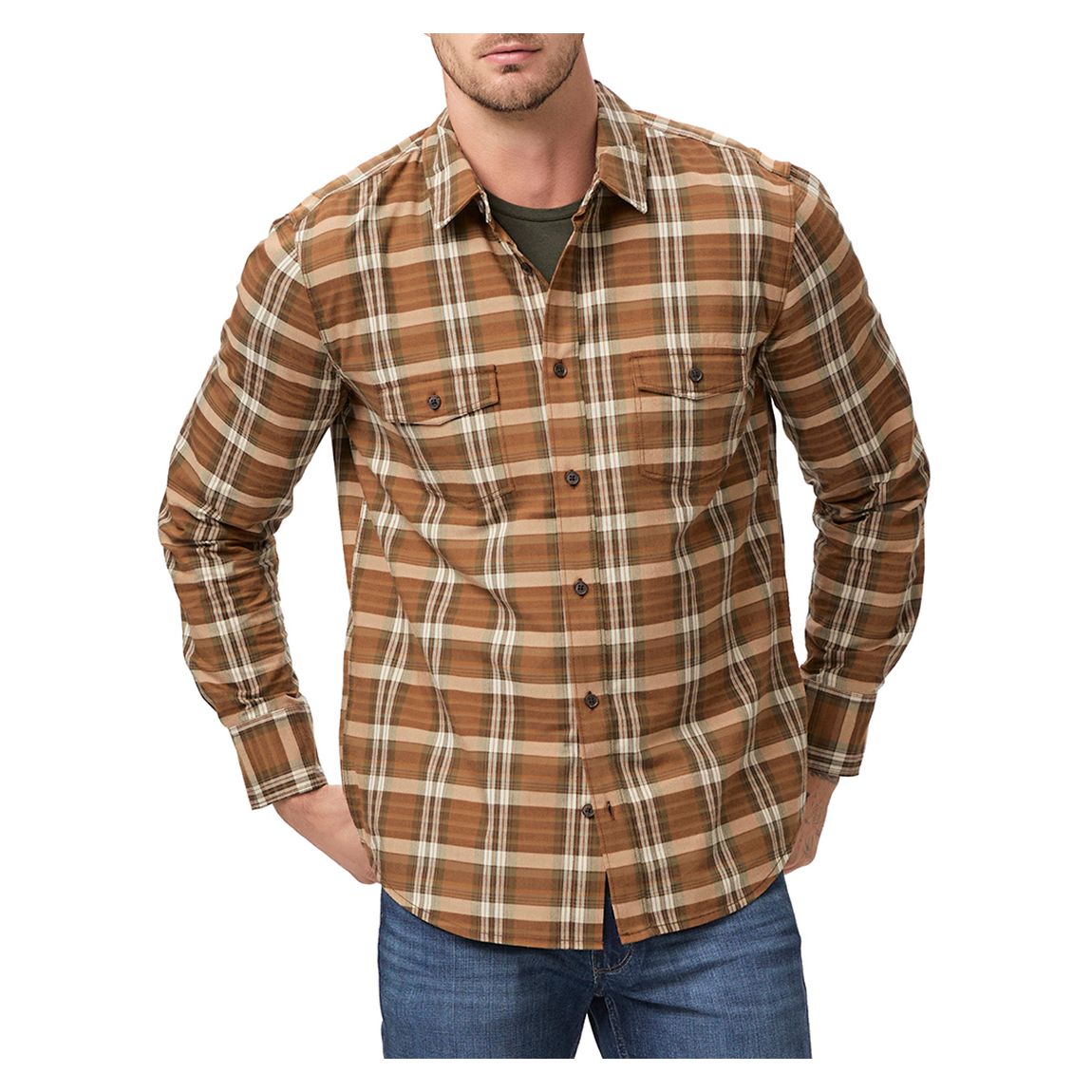 Brown Everett Check Shirt main product photo