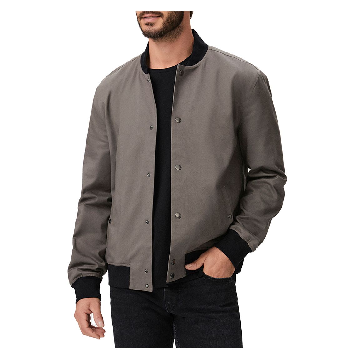 Black Jakari Bomber Jacket main product photo