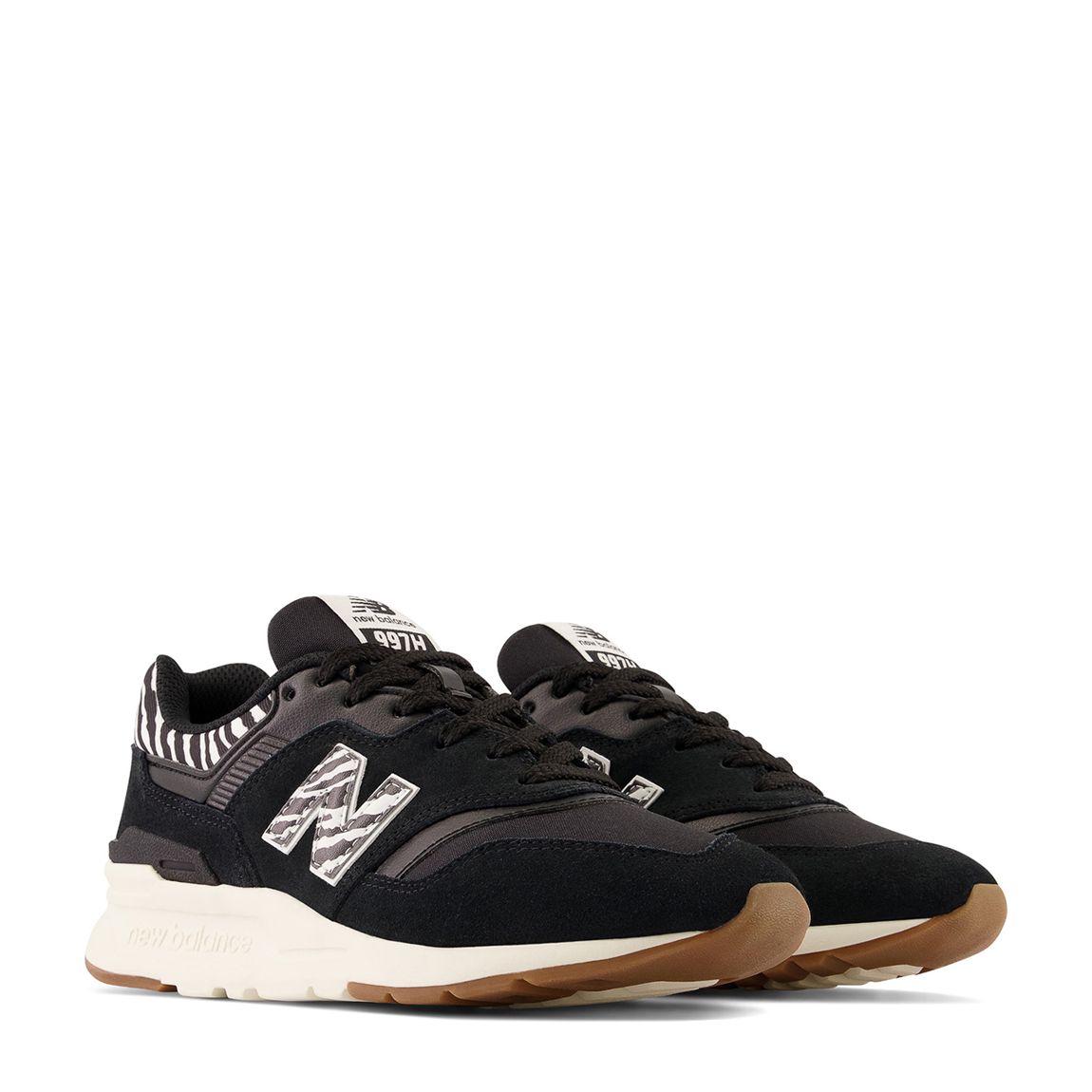 Women's Black/Animal Print 997H Trainers main product photo