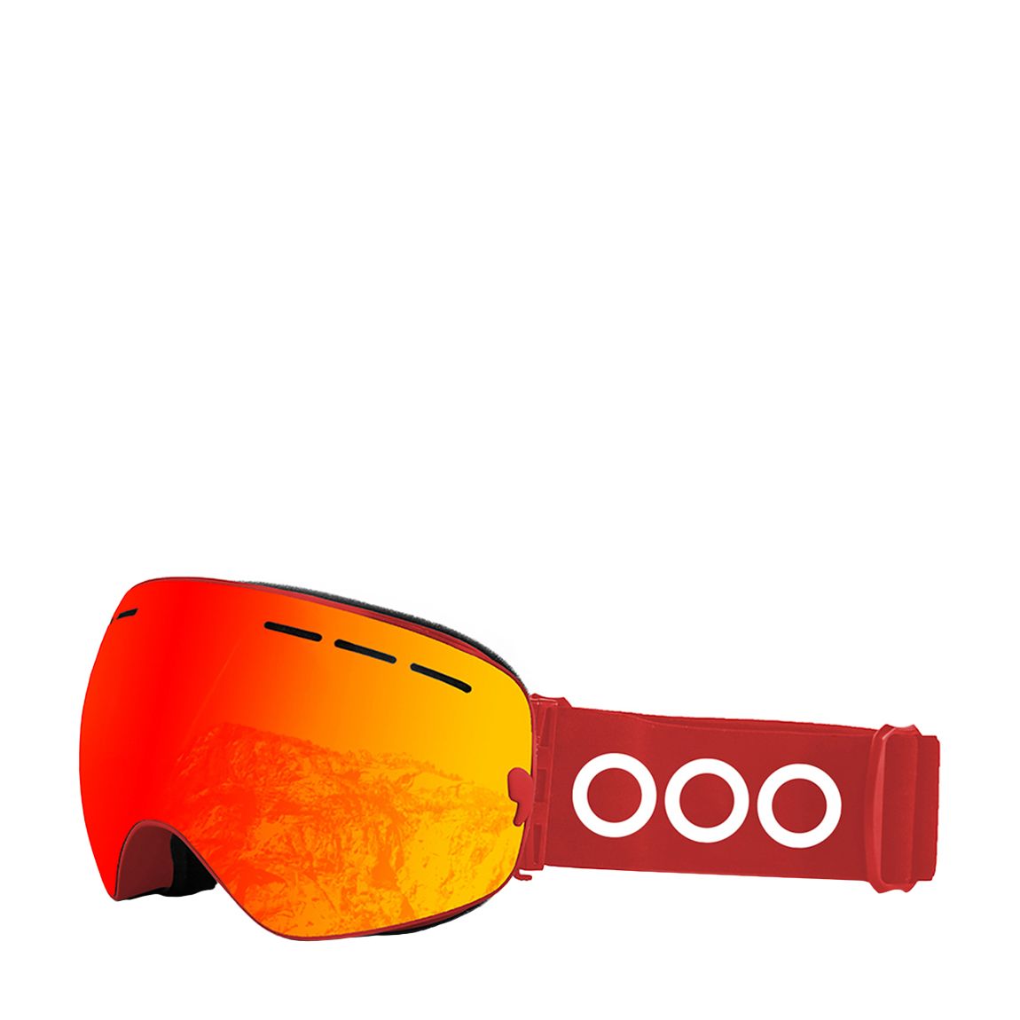 Red Frame Ski Goggles main product photo