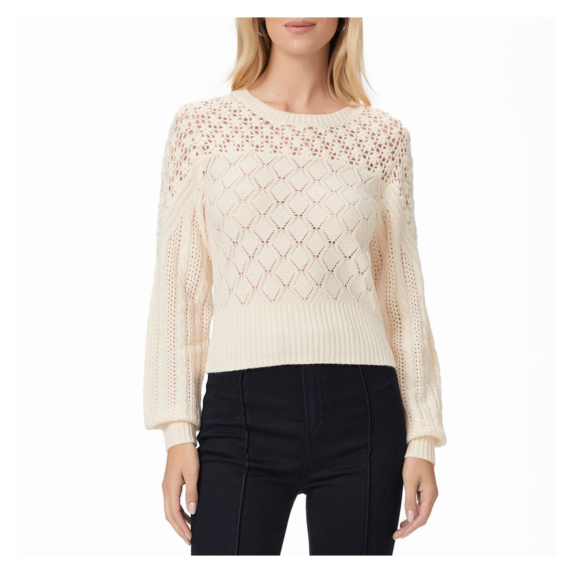 Cream Wool Blend Jordyn Sweater main product photo