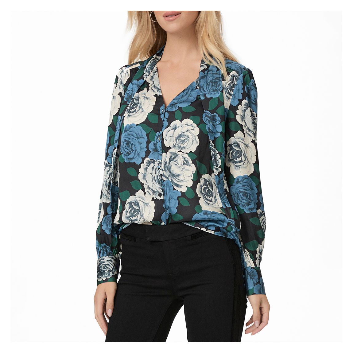Navy Floral Cleobelle Blouse main product photo