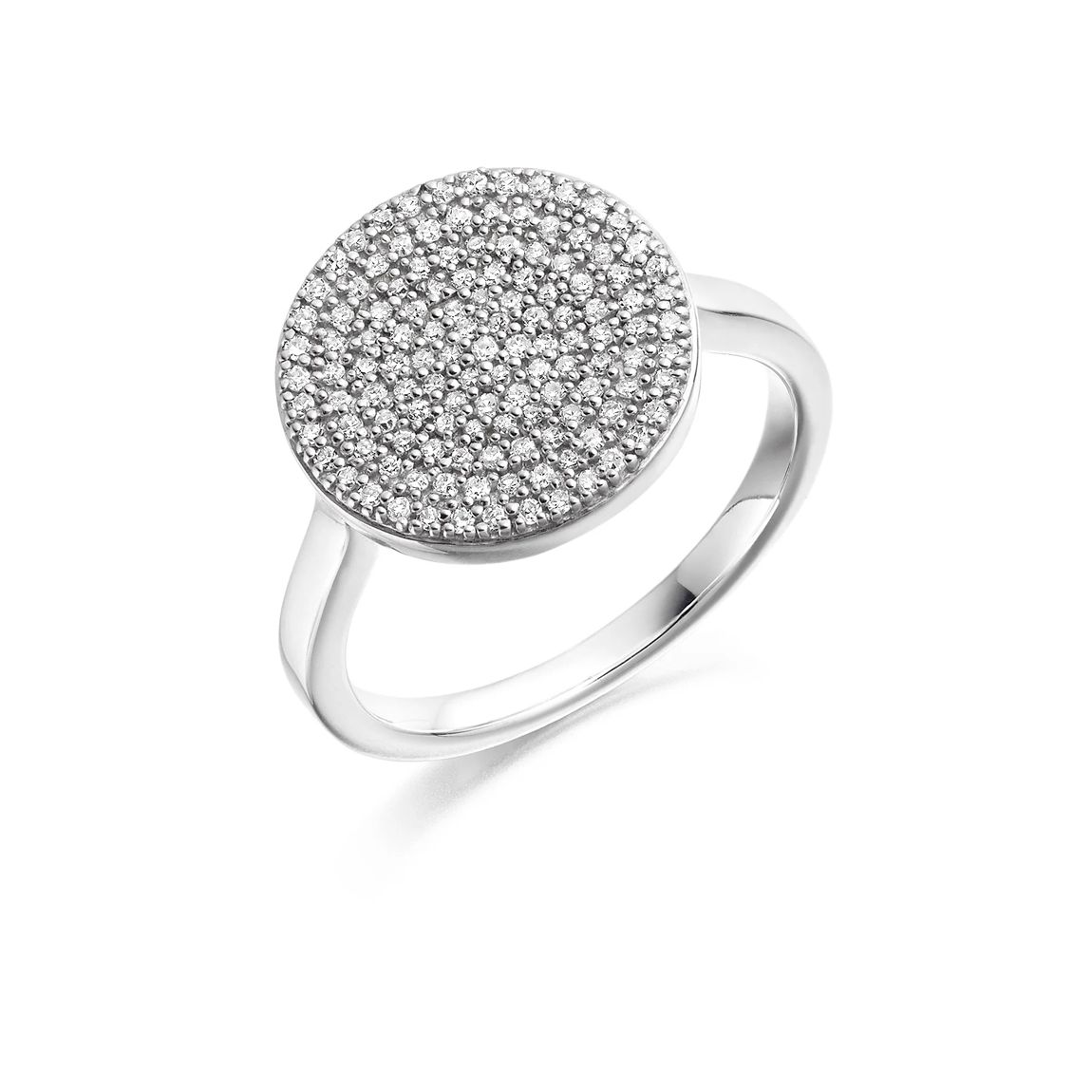 Sterling Silver Ava Disc Ring - Diamond main product photo