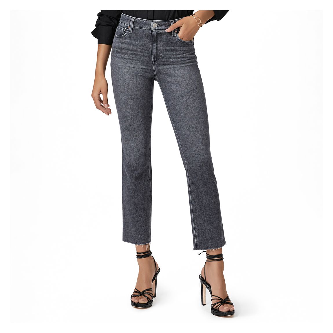 Grey Cindy Raw Hem Jean main product photo