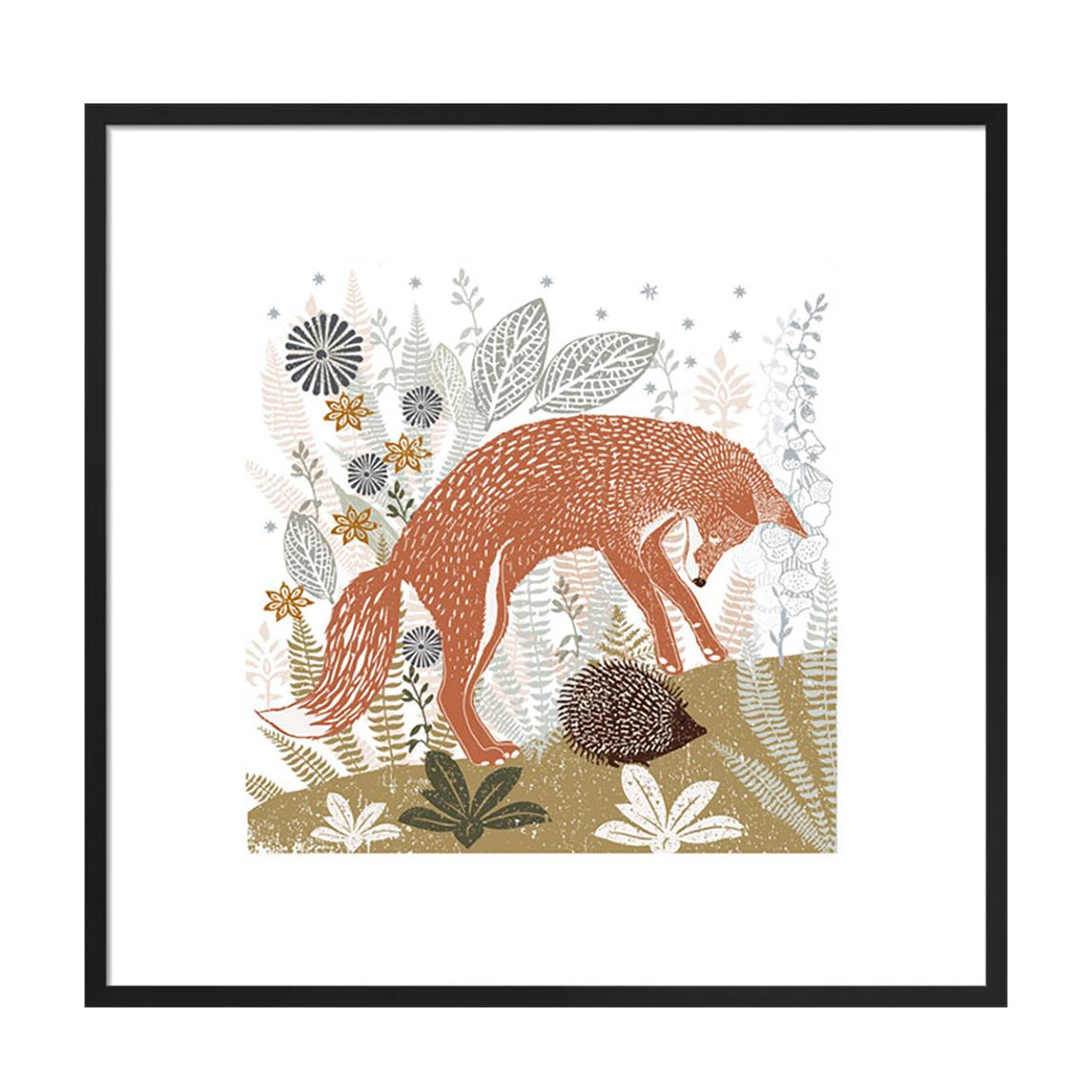 Woodland Nature 30x30cm Fox Framed Print main product photo