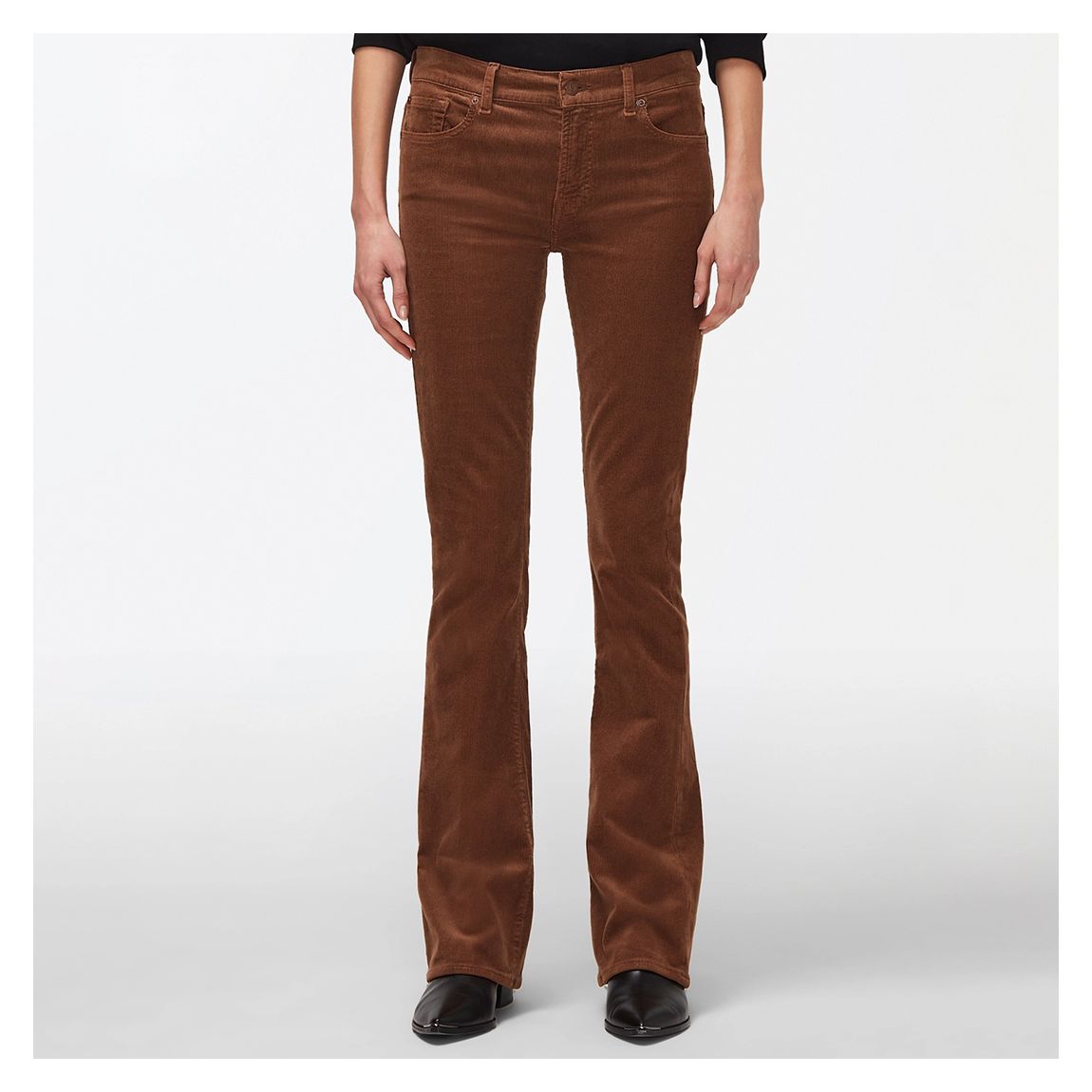 Brown Bootcut Cord Stretch Jeans main product photo