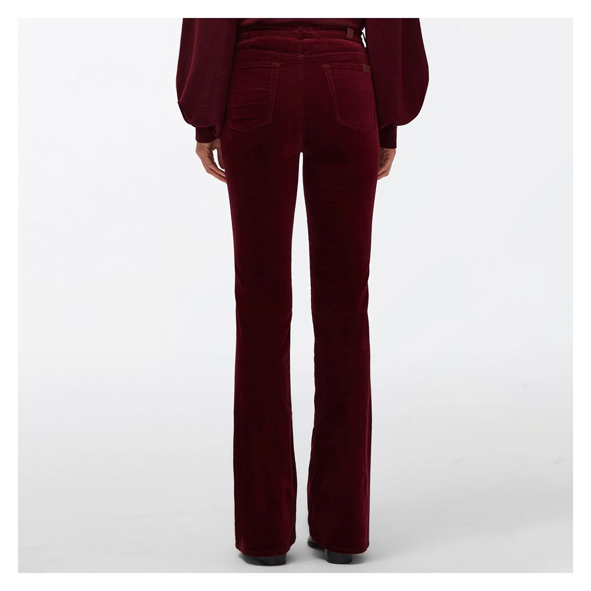 Red Lisha Bootcut Velour Stretch Jeans main product photo