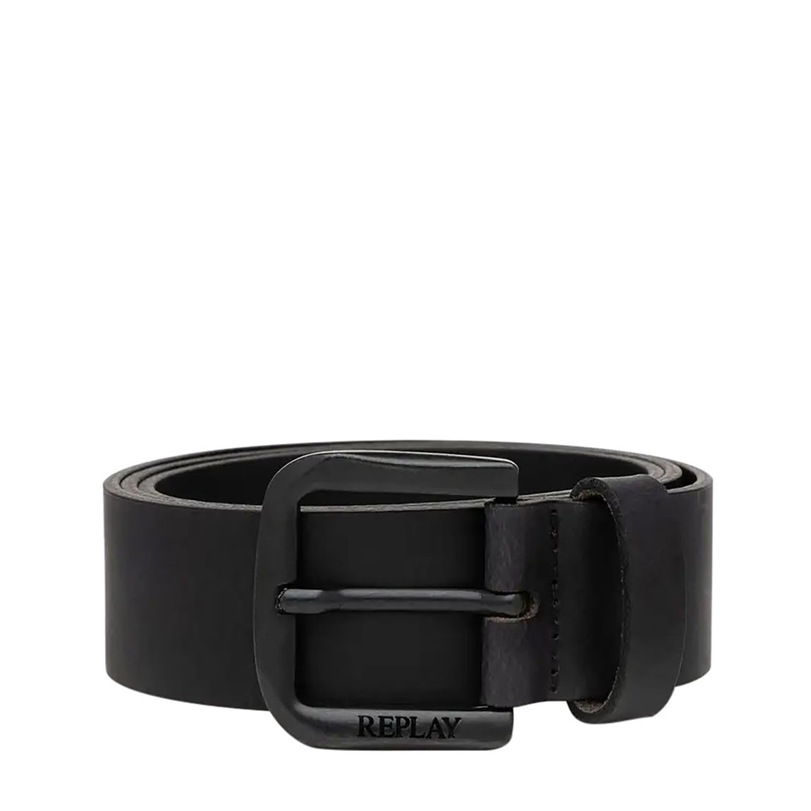 Black Vintage Leather Belt main product photo