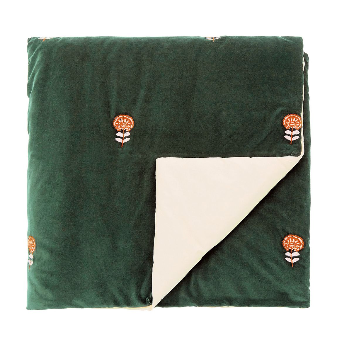 Golden Hour Stripe Throw, Forest Green main product photo