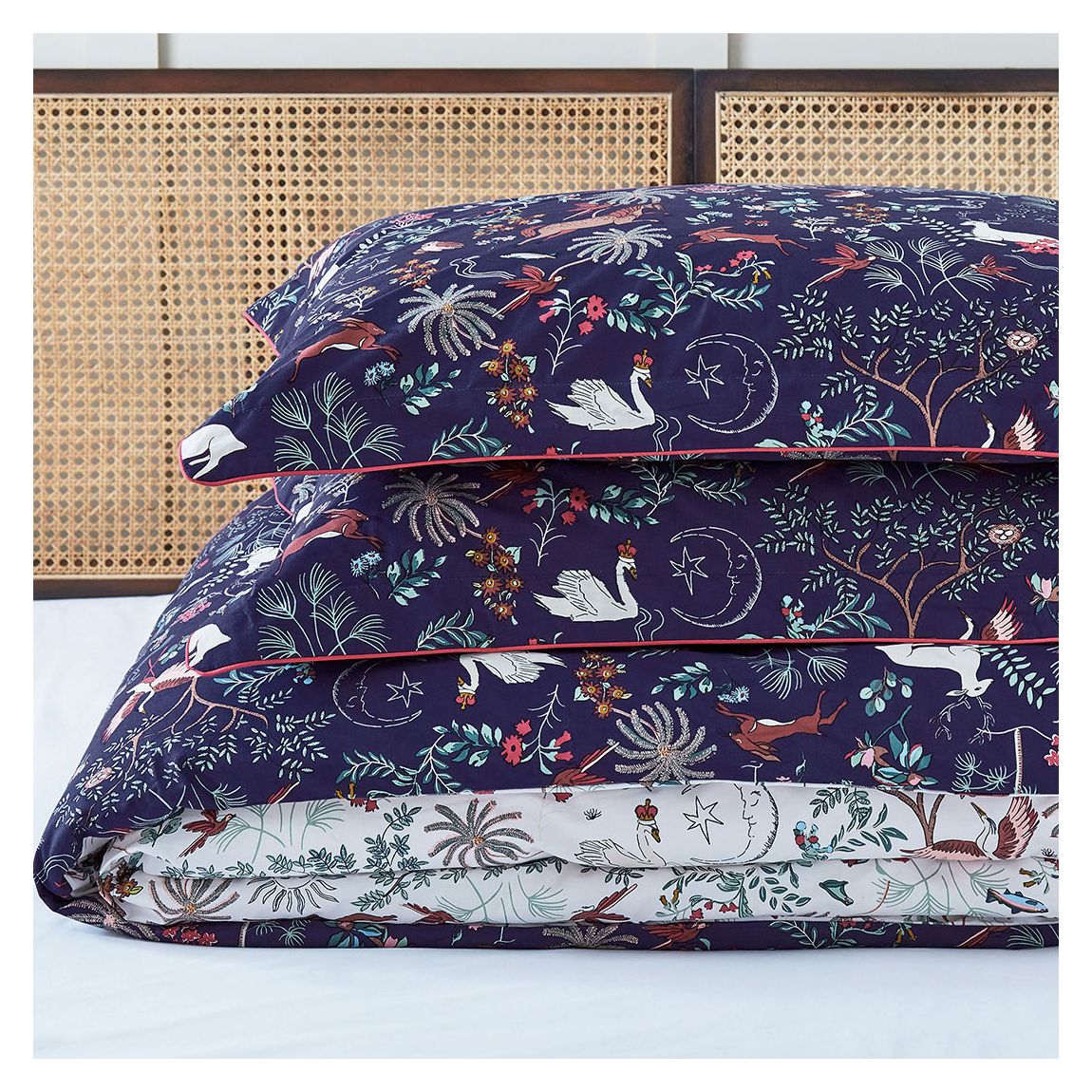 Kooky Woodlands Single Cover Set, Navy main product photo