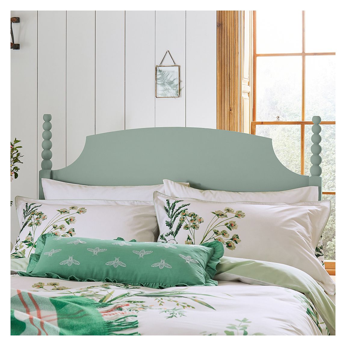 Lakeside Floral Single Cover Set, Green main product photo