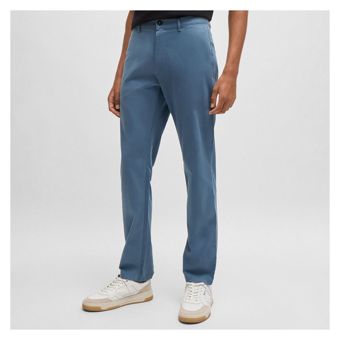 Blue Slim Stretch Cotton Blend Chinos main product photo