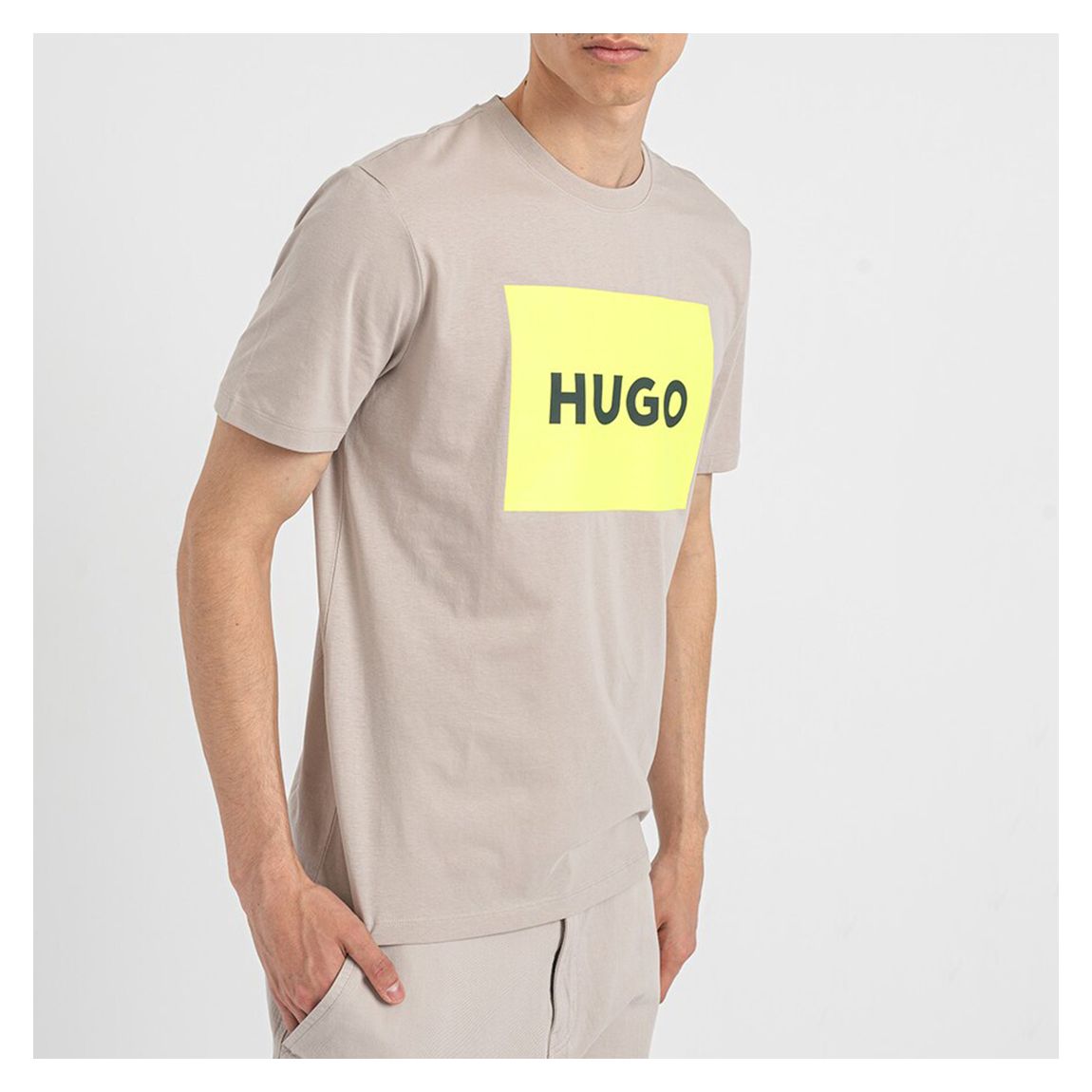 Sand Square Logo Cotton T-Shirt main product photo