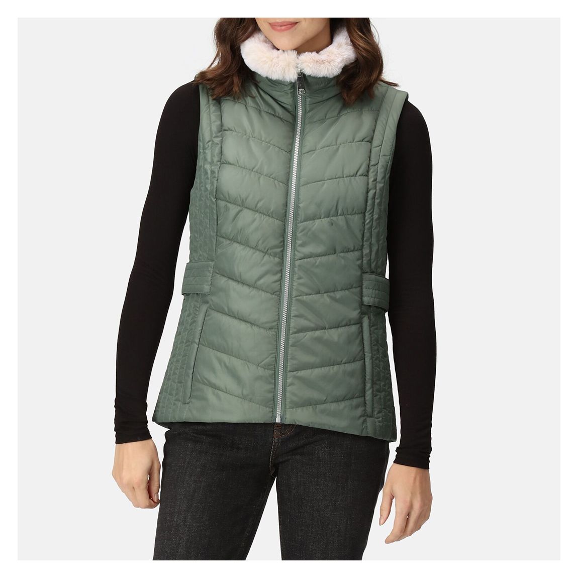 Green Wildrose Baffled Gilet main product photo