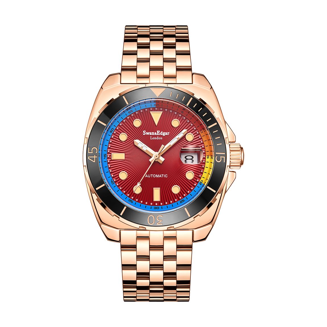 Swan & Edgar Rose Gold Hand Assembled Essential Automatic Watch 43mm main product photo