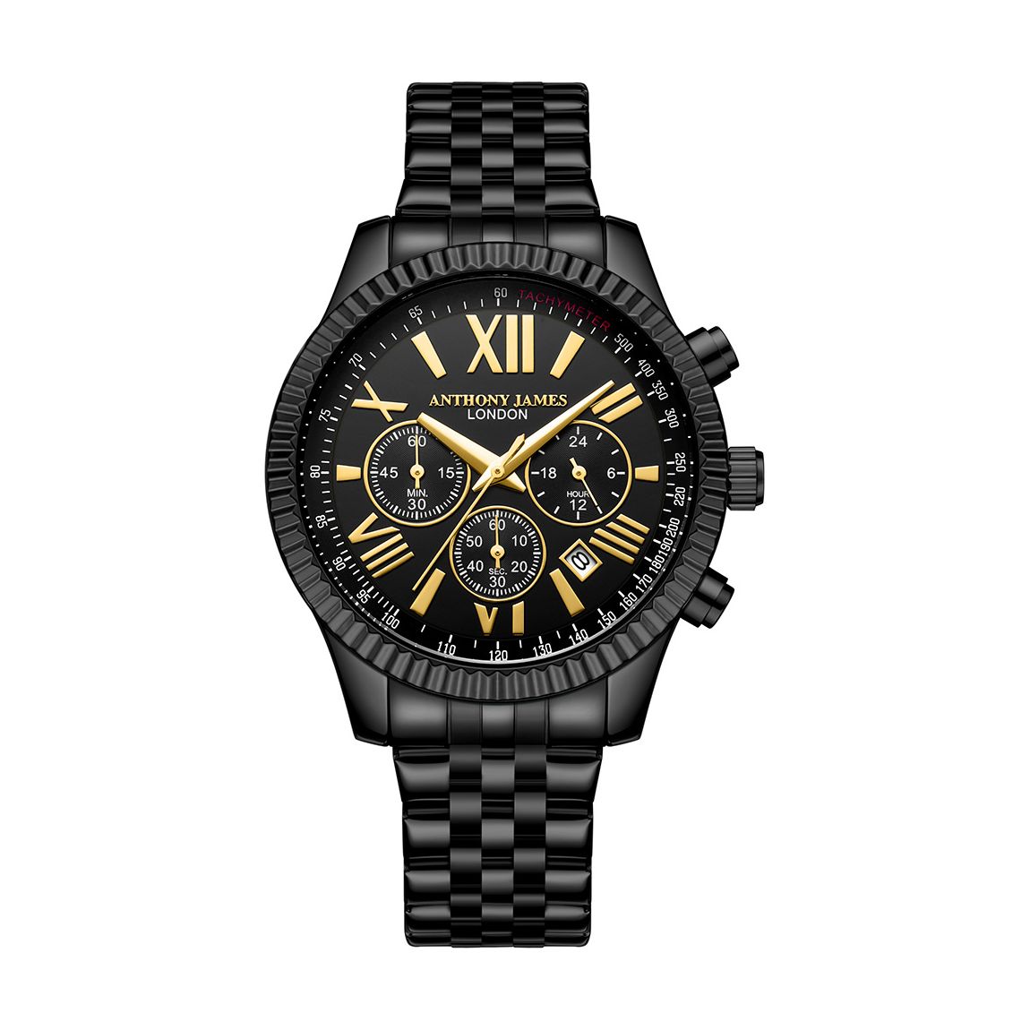 Anthony James Black Limited Edition Chrono Sports Watch 43.5mm main product photo