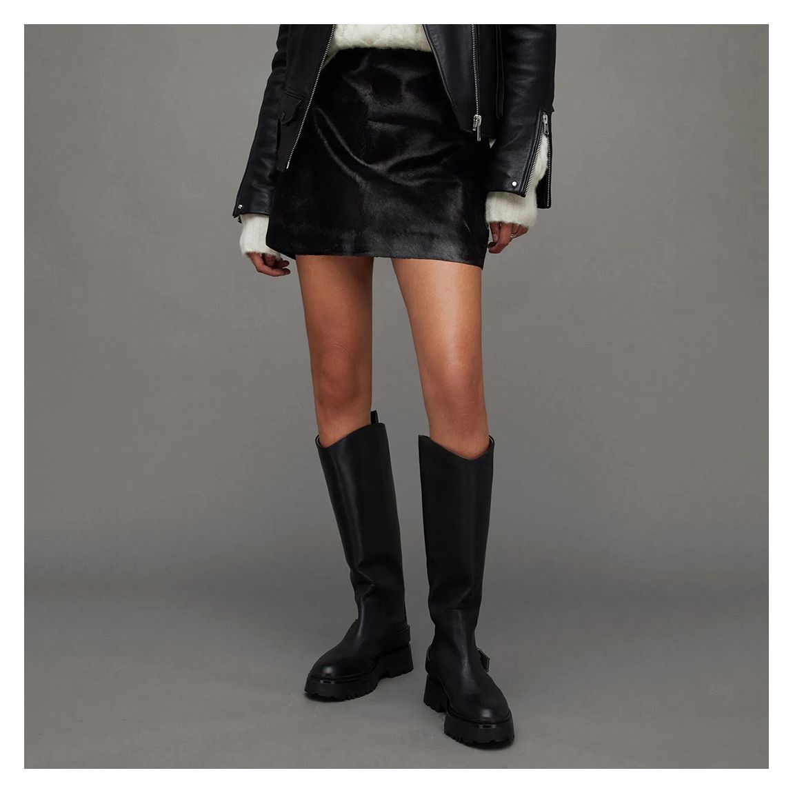 Black Ari Leather Mini Skirt main product photo