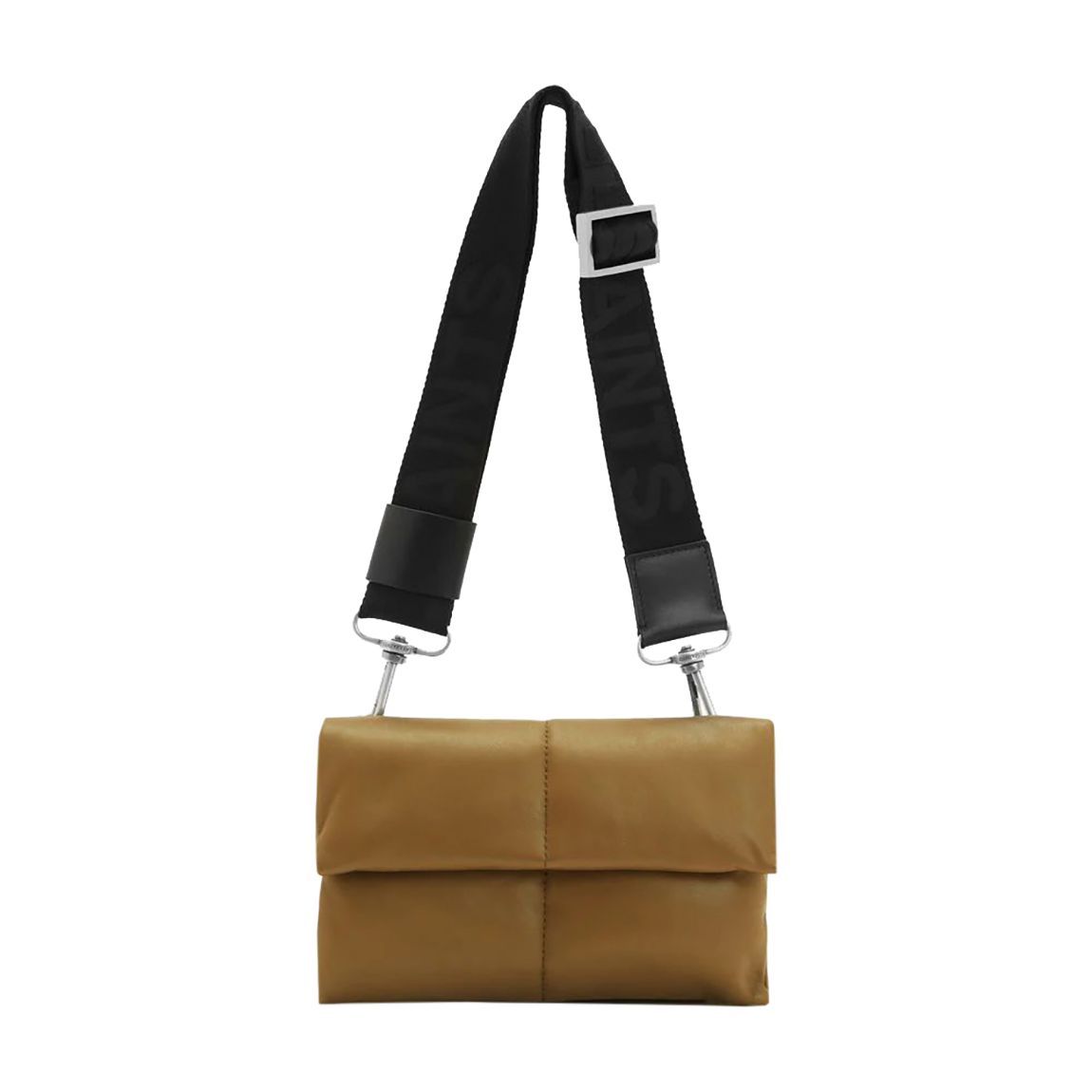Tan Ezra Quilted Leather Crossbody Bag main product photo
