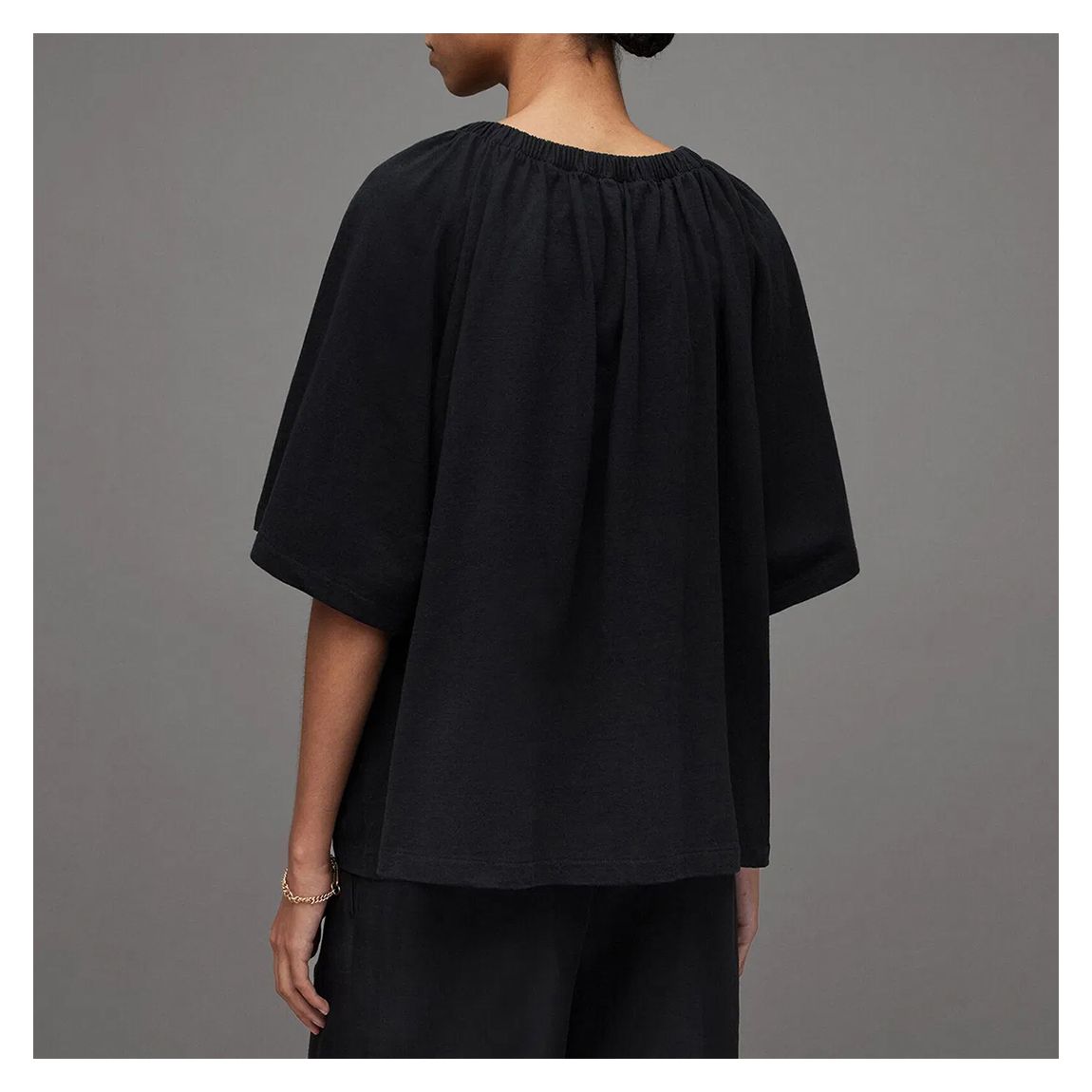 Black Taylor Relaxed Cotton Top main product photo