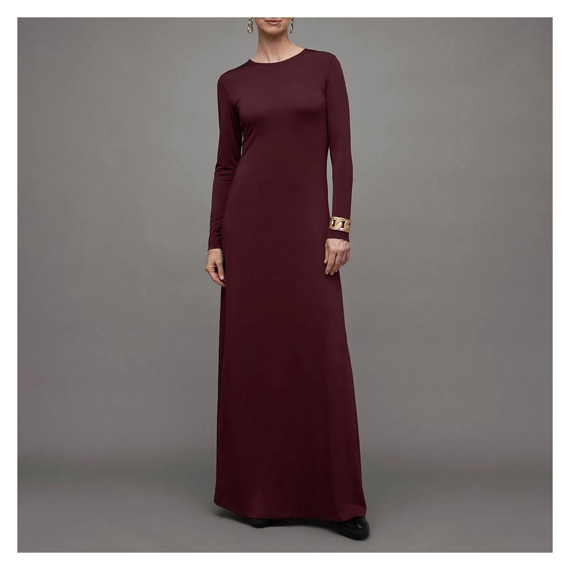 Dark Red Katlyn Maxi Dress main product photo