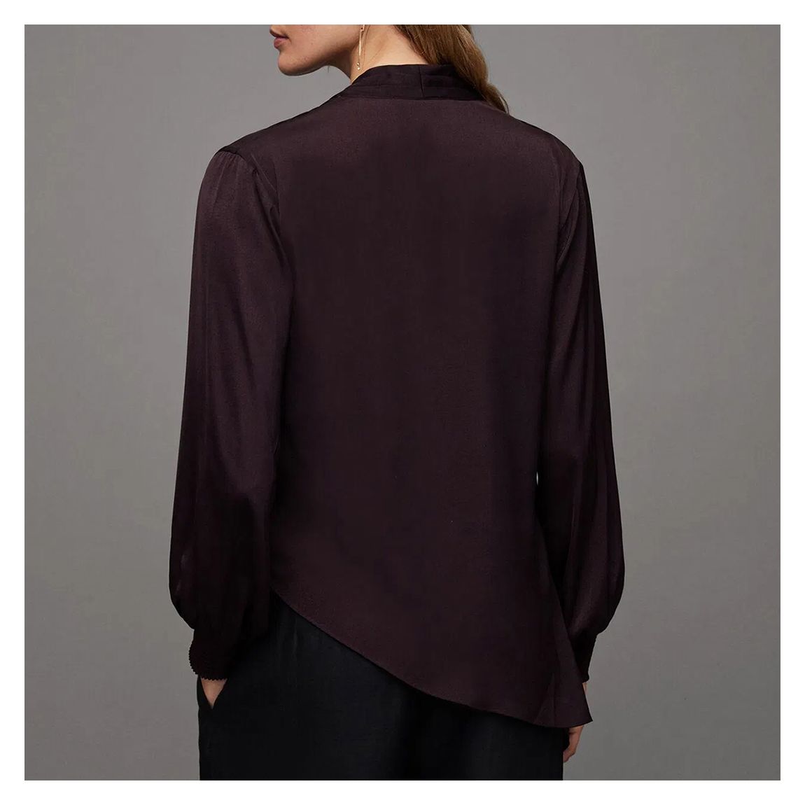 Dark Red Abi Draped Top main product photo