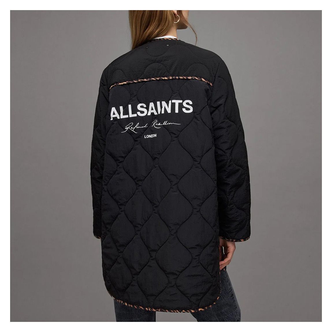 Black Phyllis Reversible Quilted Jacket main product photo