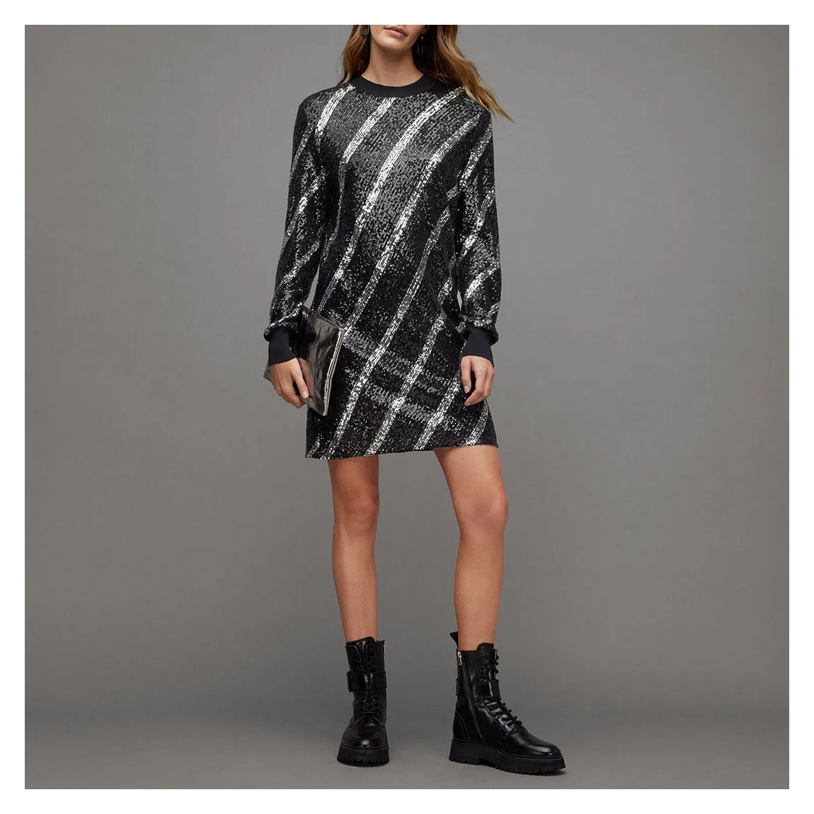 Black Juela Sequin Mini Dress main product photo