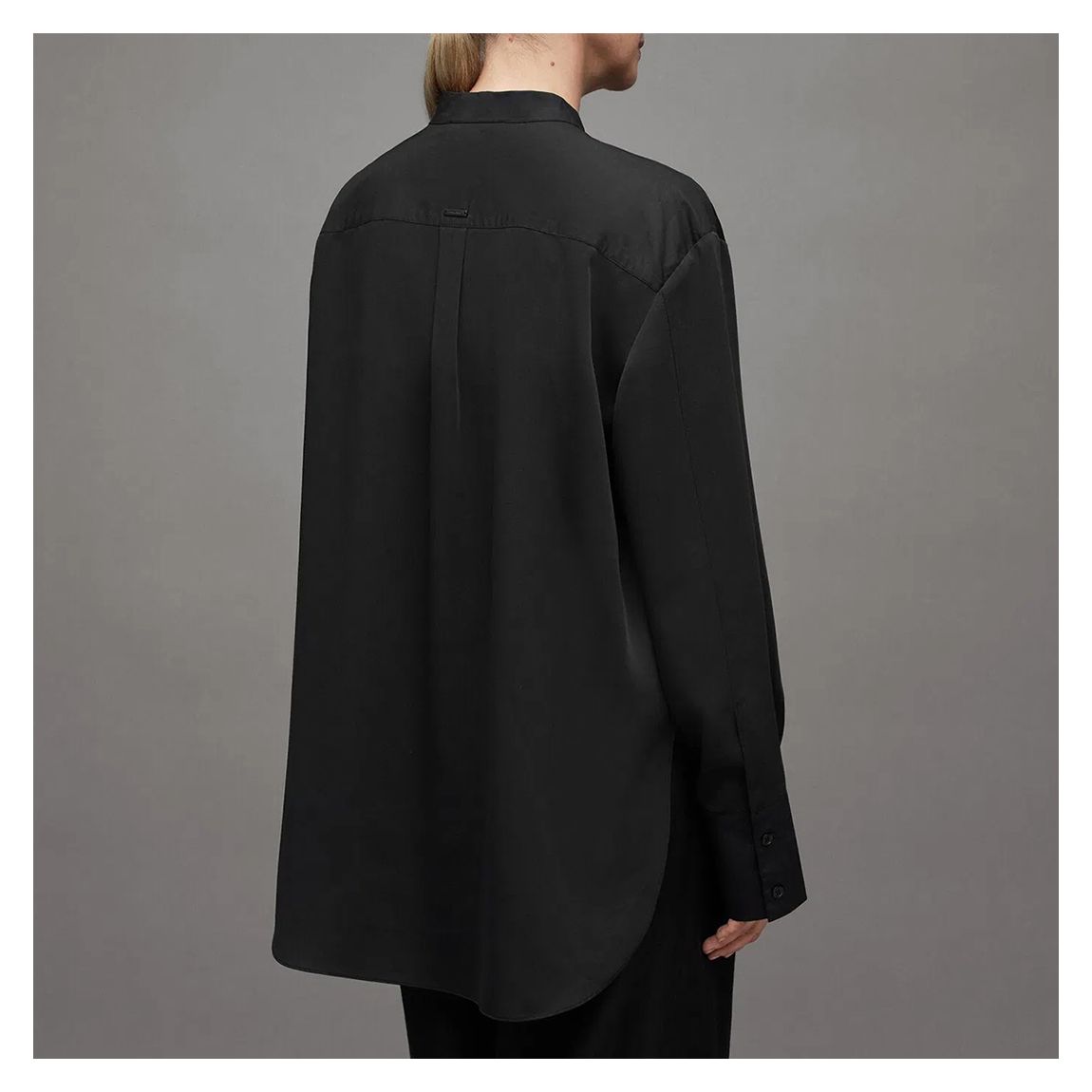 Black Mae Relaxed Cotton Shirt main product photo