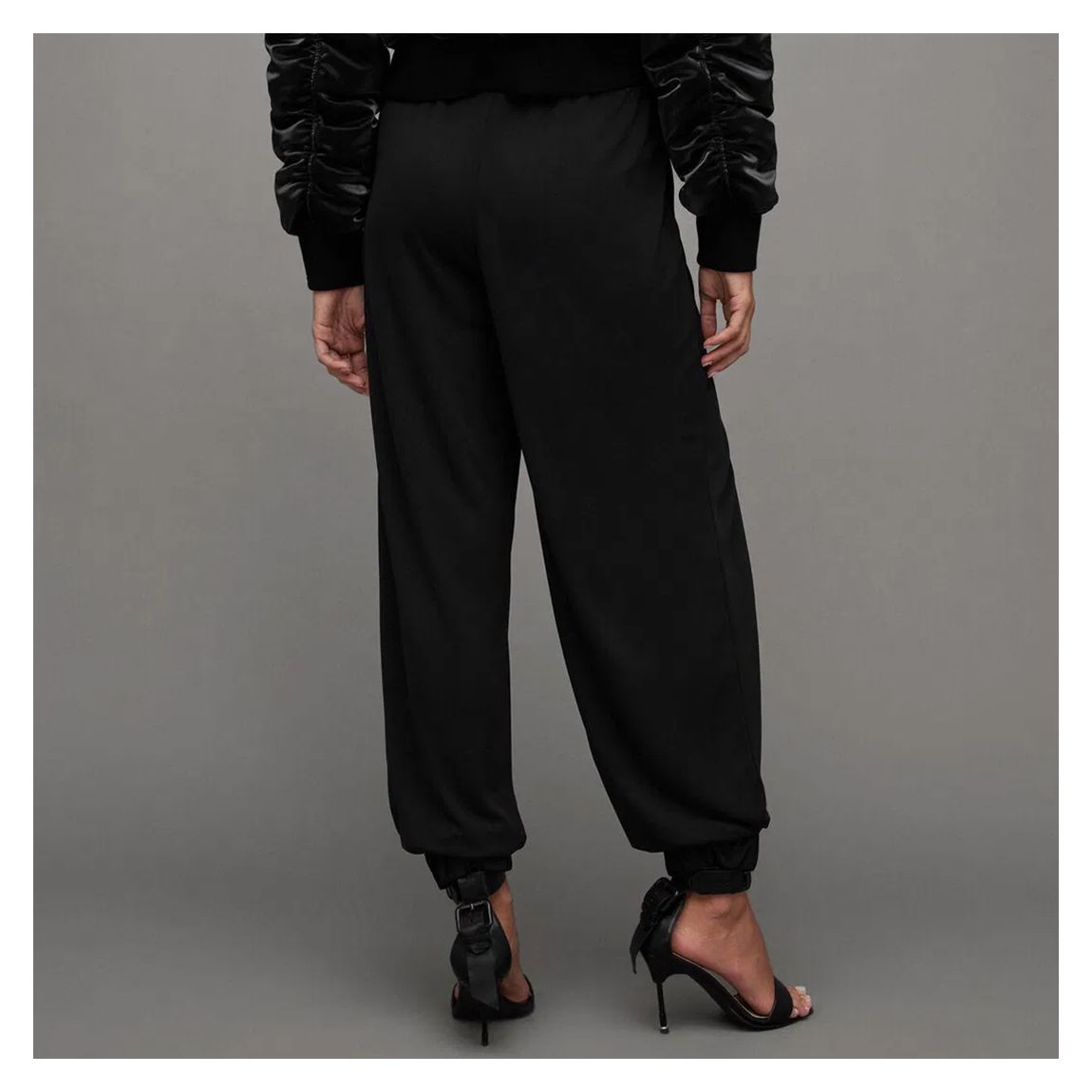Black Aurie Split Front Trousers main product photo