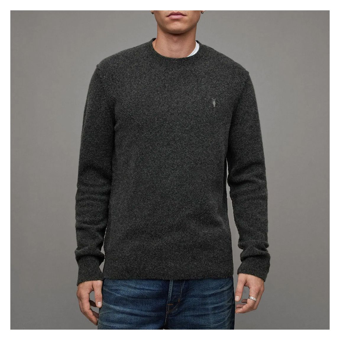 Dark Grey Statten Wool Blend Jumper main product photo