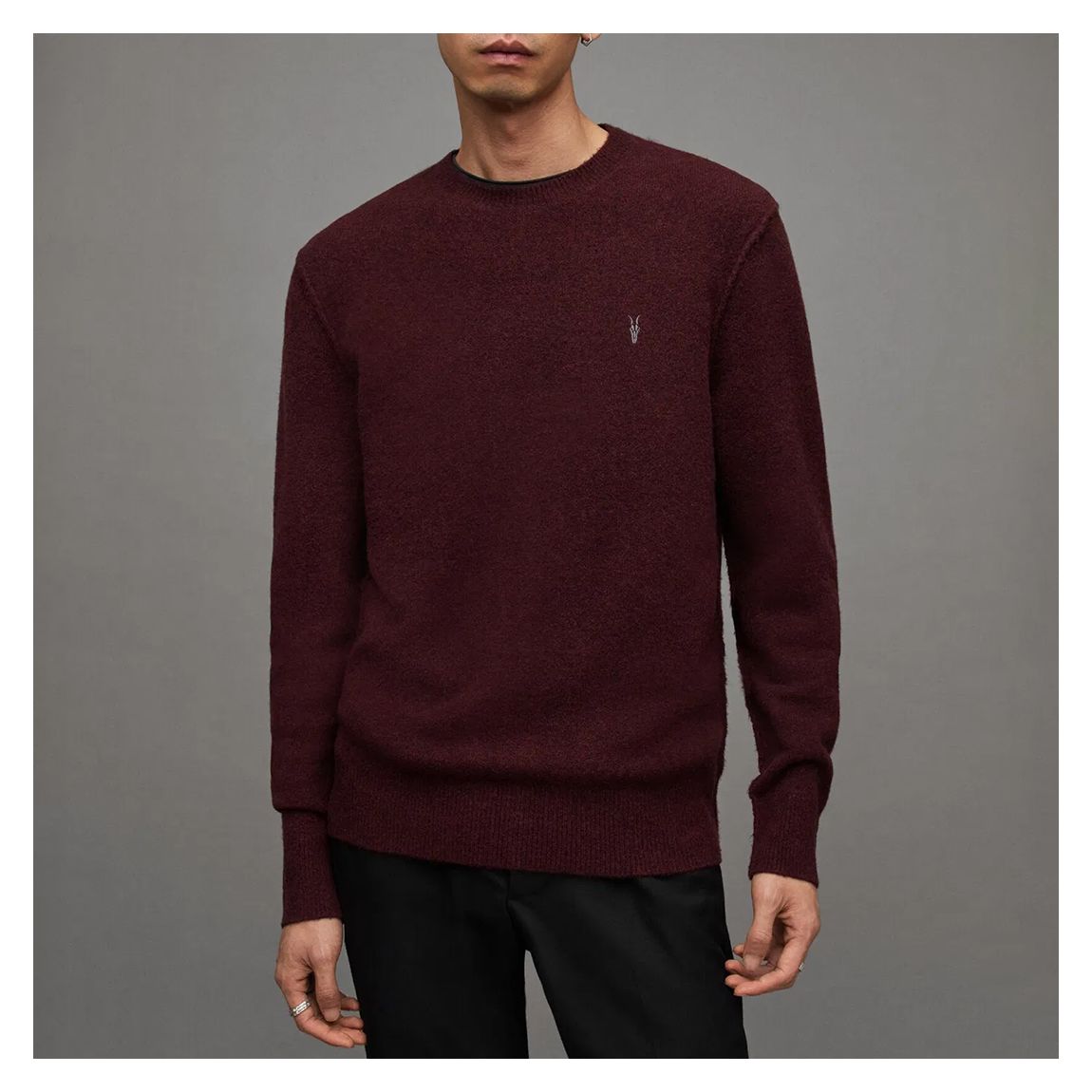 Dark Red Statten Wool Blend Jumper main product photo