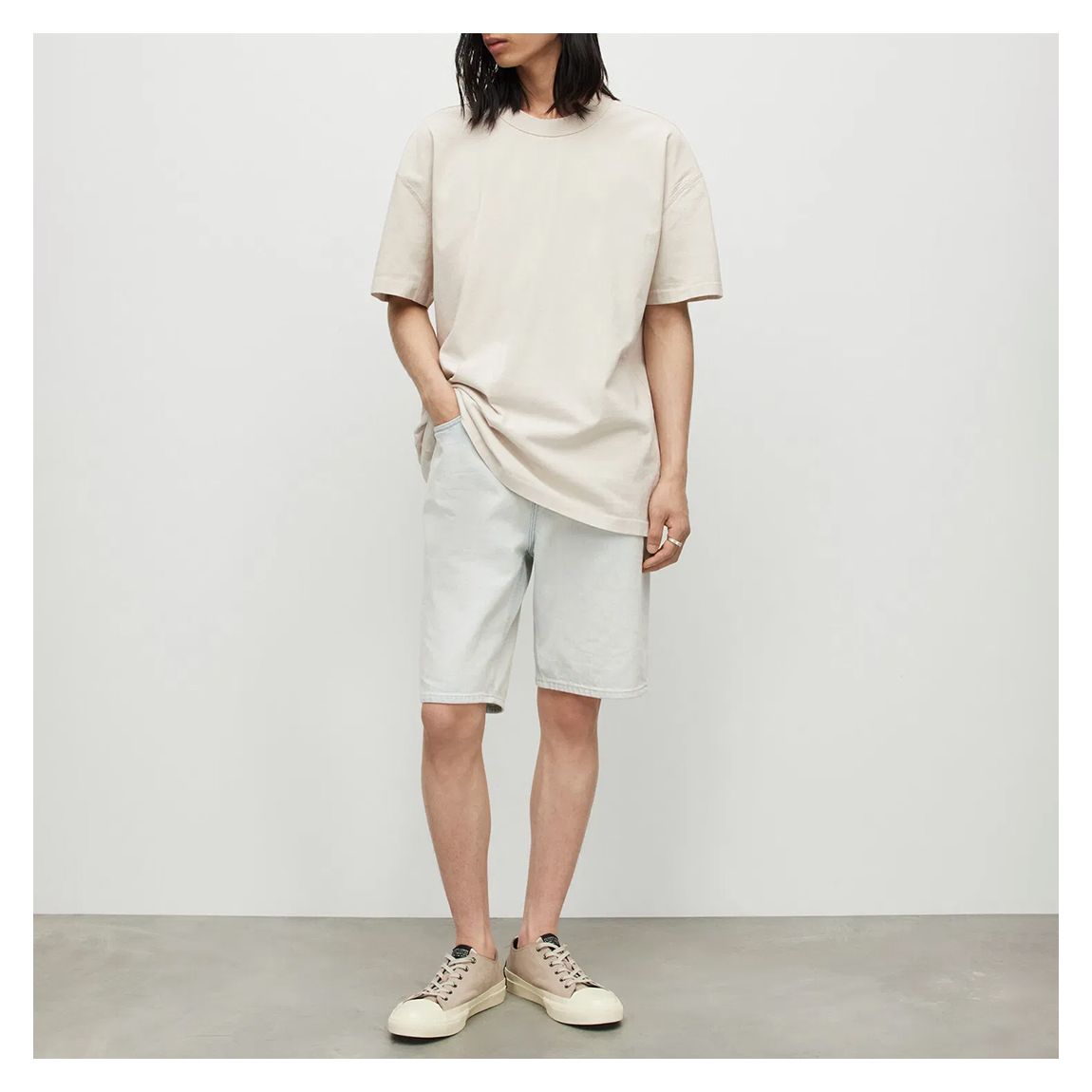 Cream Isac Oversized Cotton T-Shirt main product photo