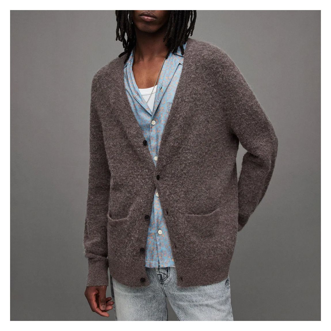 Brown Renn Wool Blend Cardigan main product photo
