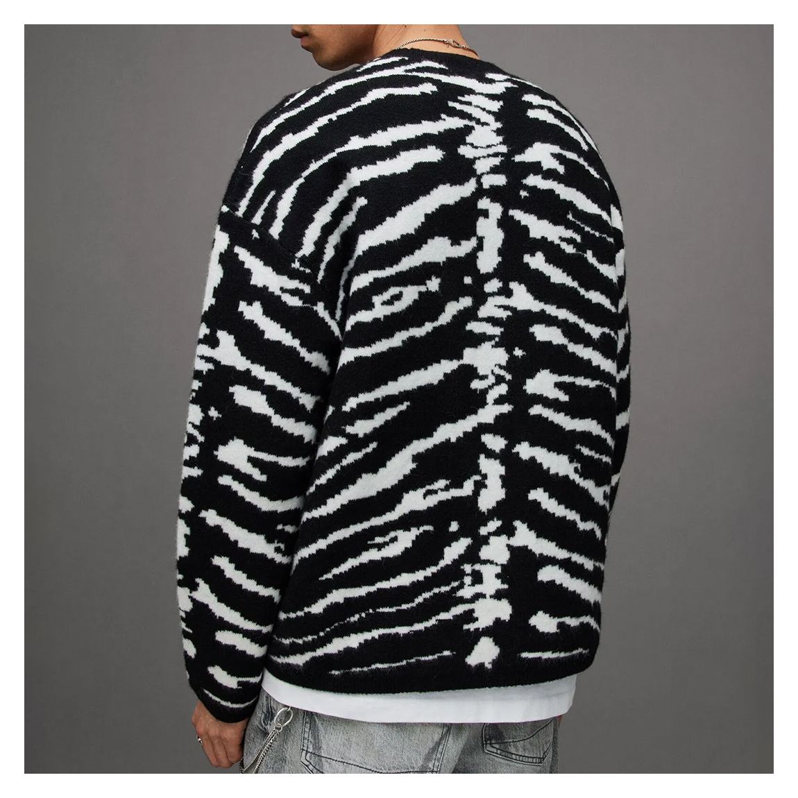 Black Skellicat Printed Wool Blend Jumper main product photo
