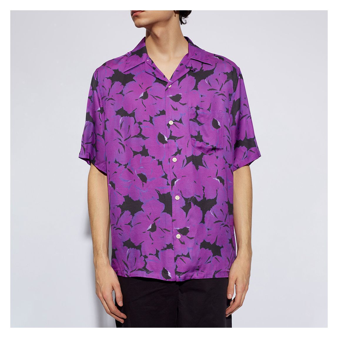 Purple Kaza Floral Print Shirt main product photo