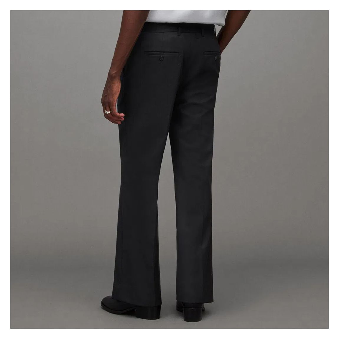 Black Mount Flared Wool Blend Trousers main product photo