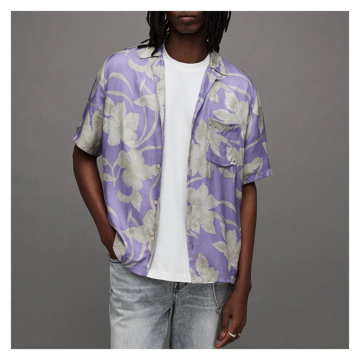 Lilac Jardin Floral Shirt main product photo
