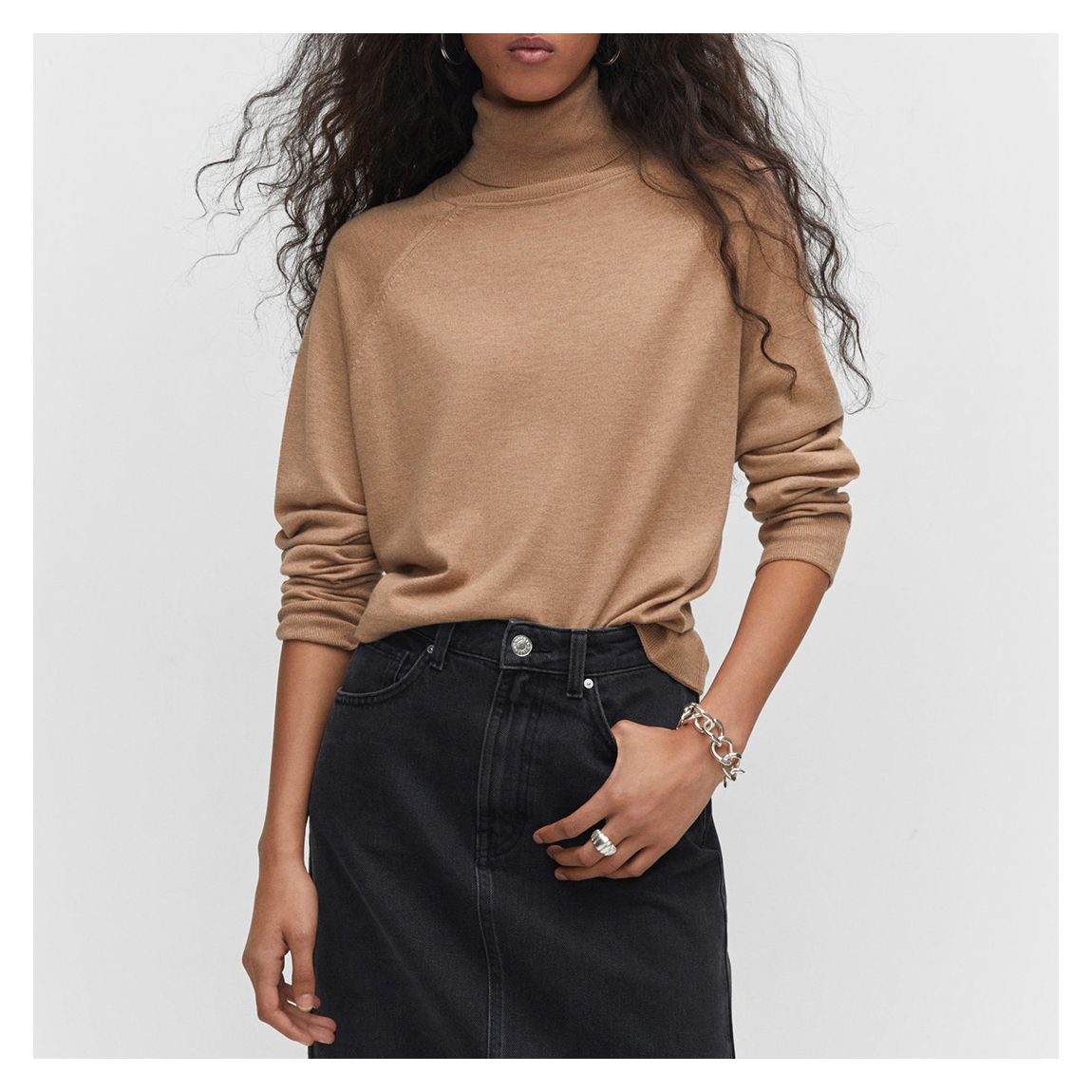 Camel Cashmere Blend Turtle Neck Jumper main product photo