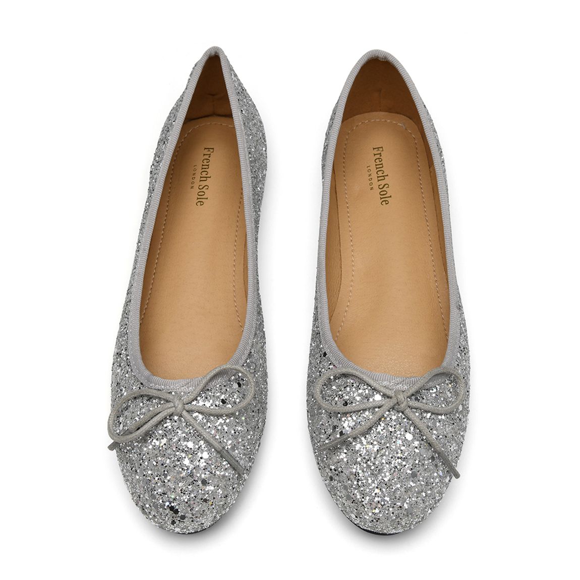 Silver Glitter Amelie Pumps main product photo