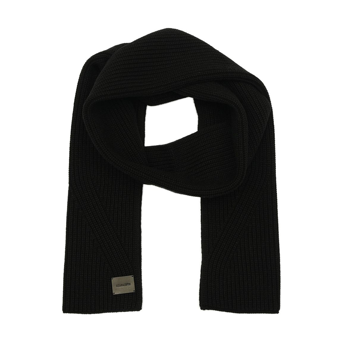 Black Travelling Rib Knit Scarf main product photo