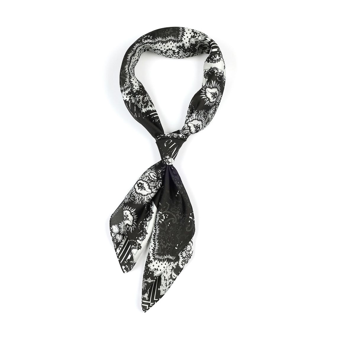 Black Romona Silk Square Scarf main product photo