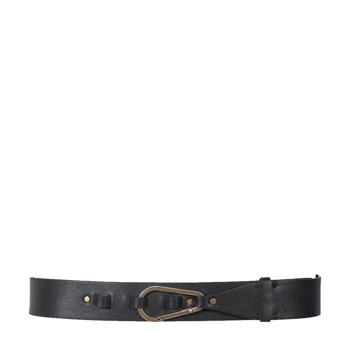 Black, Brass 40mm Carabiner Waist Belt main product photo