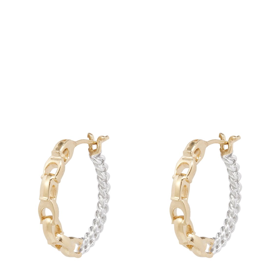 Gold, Rhodium Small Mixed Chain Bracelet main product photo