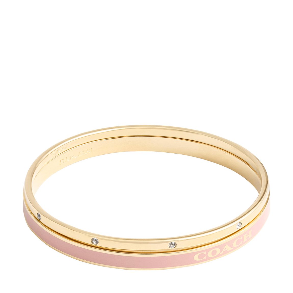 Pink, Gold Enamel Set Bracelet main product photo