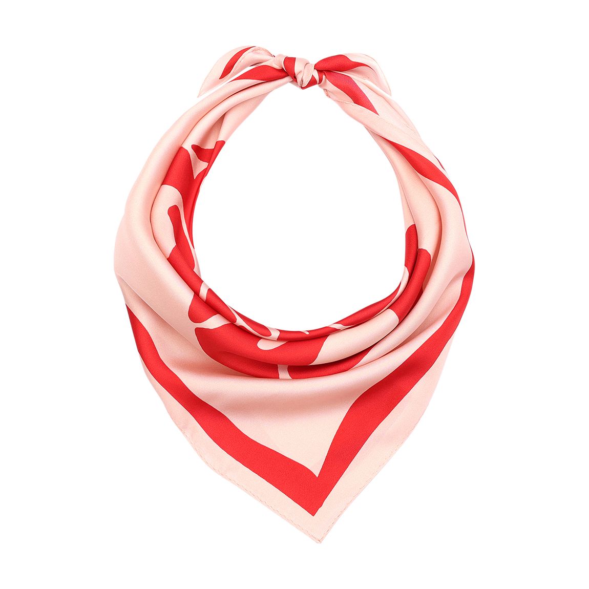 Pink, Red New York Heart Printed Silk Bandana main product photo