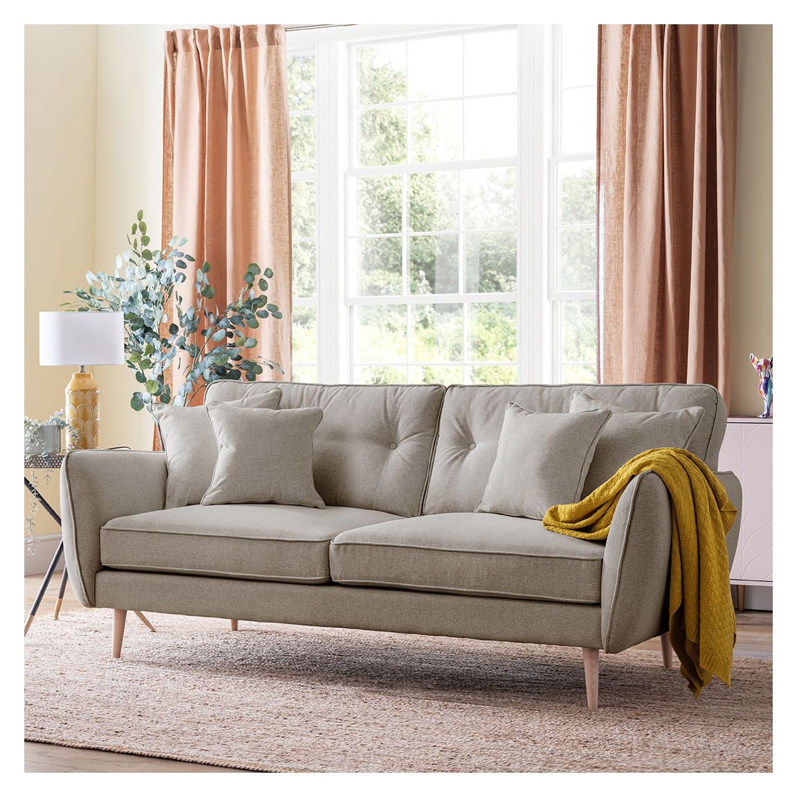 The Sckandi Large Sofa Kendal Mink main product photo